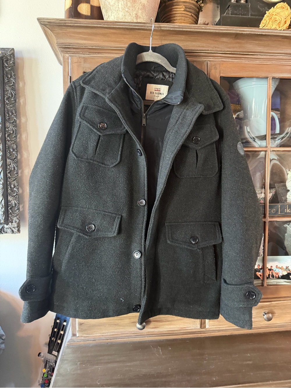 Ben Sherman Dark Gray Military Field Jacket